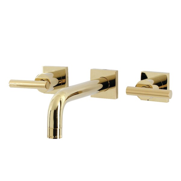 Kingston Brass KS6122CML Two-Handle Wall Mount Bathroom Faucet, Polished Brass KS6122CML - main